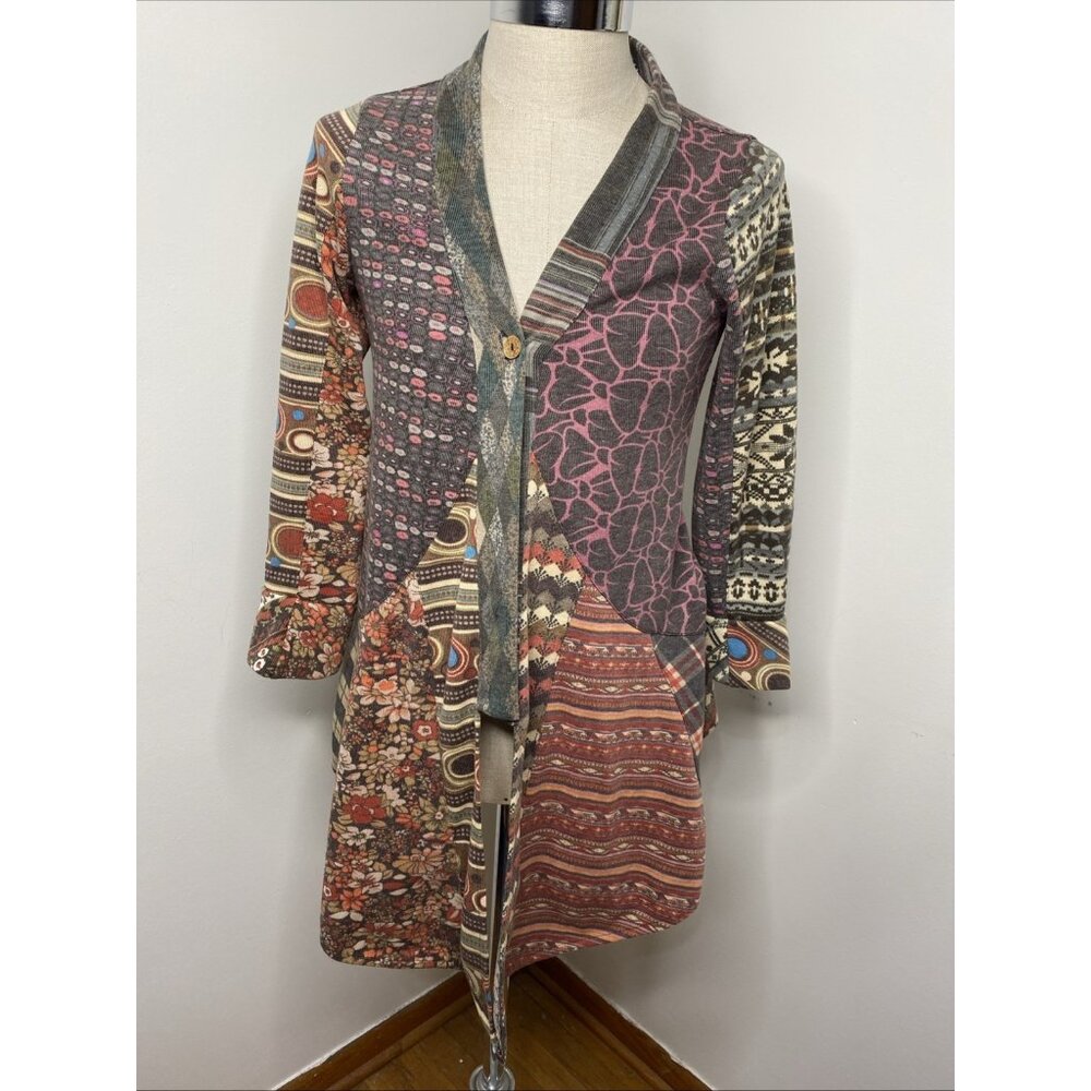 Sacred Threads Cardigan Womens M Open Front Boho … - image 1